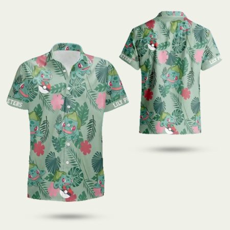 Personalized bulbasaur pokemon Hawaiian shirt