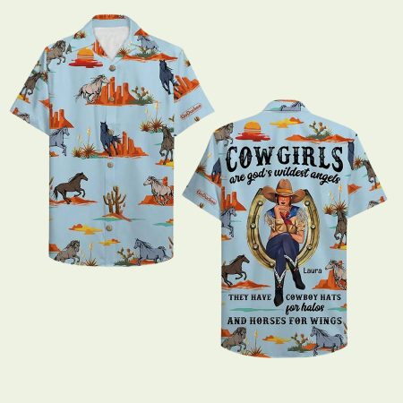 Cowgirl Horsecowgirls Are Gods Wildest Angels Hawaiian Shirt