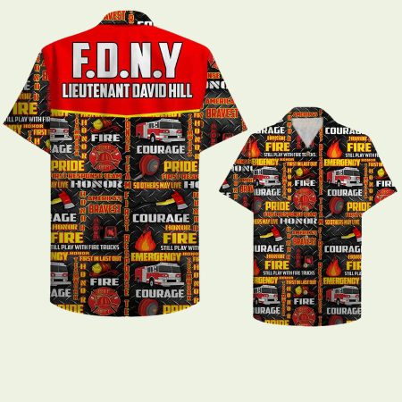 Firefighter Still Play With Fire Truck Hawaiian Shirt