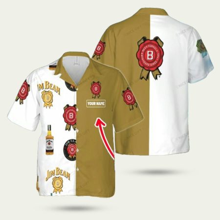 Personalized Jim Beam Contemporary Hawaiian Shirt