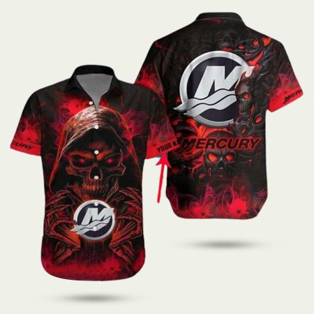 Mercury Marine Benz Logo Hawaiian Shirt