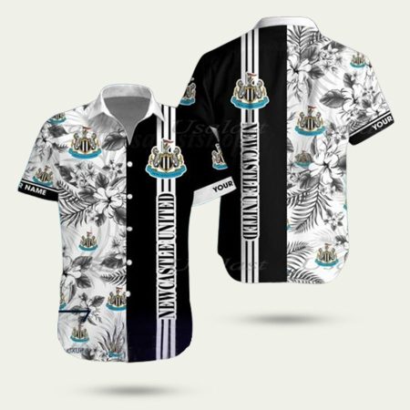 Newcastle United Fc Tropical Floral Hawaiian Shirt
