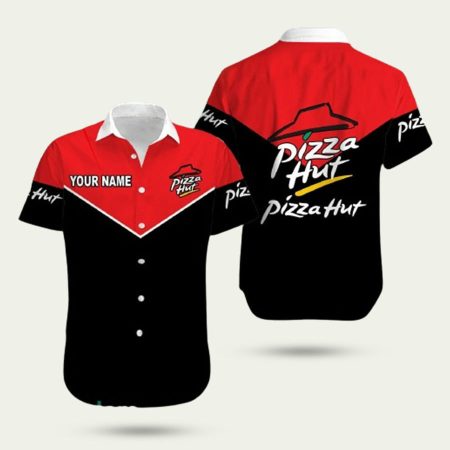 Personalized pizza hut big logo  hawaiian shirt