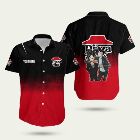 Personalized pizza hut dragon ball hawaiian shirt