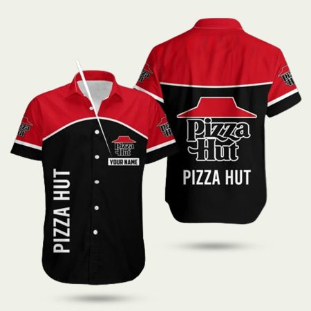 Personalized pizza hut Black And Red hawaiian shirt