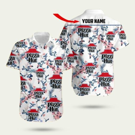 Personalized pizza hut tropical hawaiian shirt