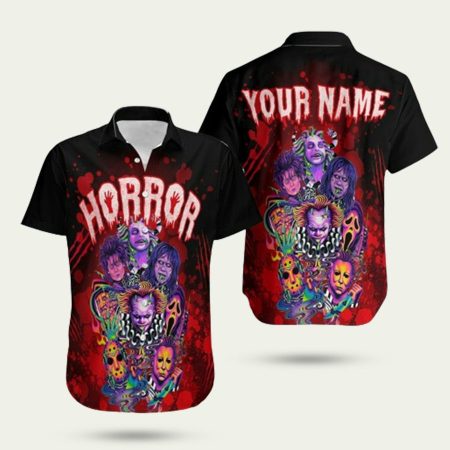 Personalized Stephen King Horror Character Summer Hawaiian Shirt
