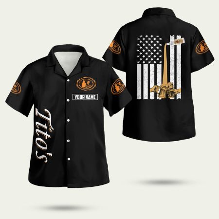 Personalized Tito’s Vodka Logo Us Flag Hawaiian Shirt