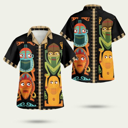Personalized Tropical Polynesian Tiki Totems Hawaiian Shirt Shirt