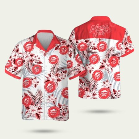 Pizza hut logo tropical hawaiian shirt