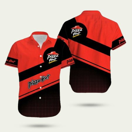 Pizza hut pacific big logo  hawaiian shirt