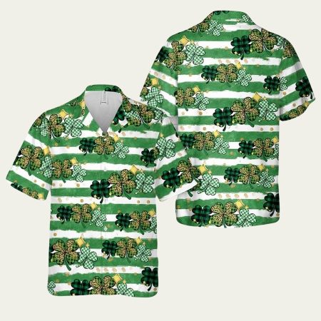 Plaid Shamrocks Seamless Pattern Patrick’s Day Hawaiian Shirt