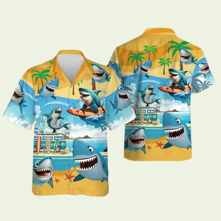 Playful Shark Hawaiian Shirt
