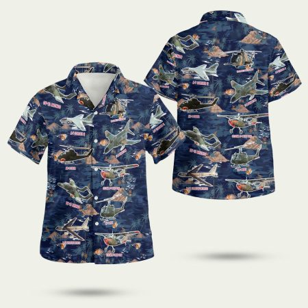Vietnam War Airplanes And Helicopters Hawaiian Shirt