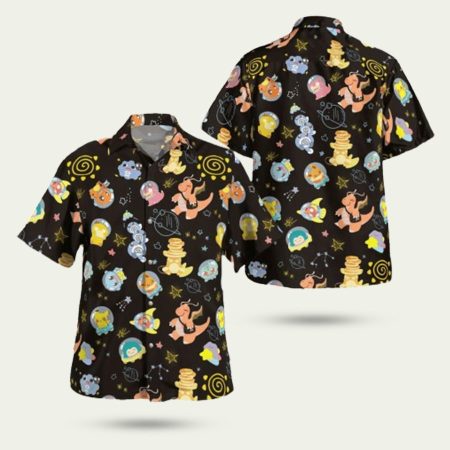 Pokemon spaceship comfortable hawaiian shirt