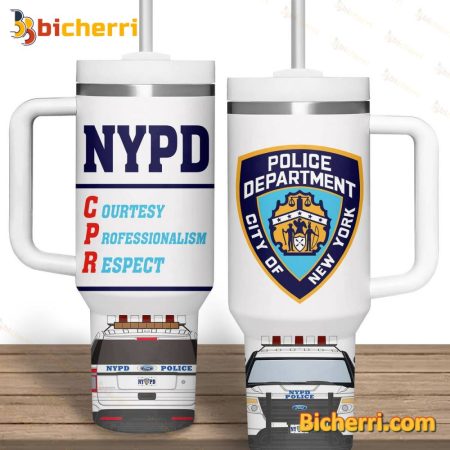 Police Department City Of New York Courtesy Professionalism Respect 30oz or 40oz Stainless Tumbler With Handle NVA