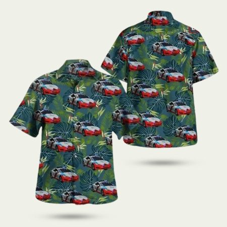 Police Grand Ducale Tesla Palm Leaves Hawaiian Shirt
