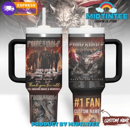 Powerwolf North American Tour Customized  30oz or 40oz Tumbler With Handle HG