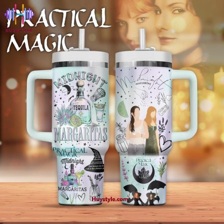 Practical Magic Midnight Margaritas Quencher 30oz or 40oz Stainless Steel Tumbler With Handle NVA