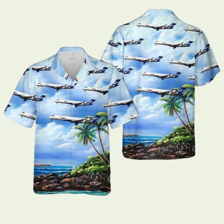 Psa Airlines Bombardier Crj 900Lr Hawaiian Shirt