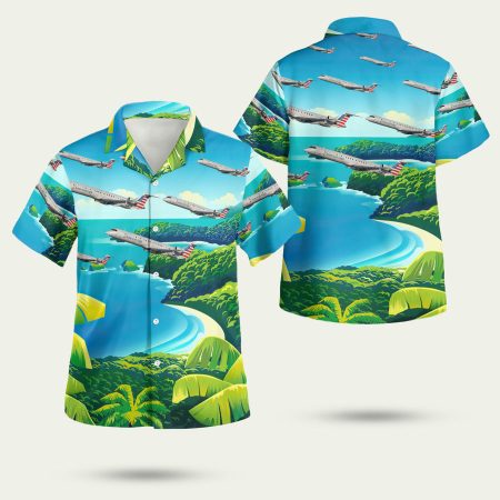 PSA Airlines Bombardier CRJ 900LR Hawaiian Shirt