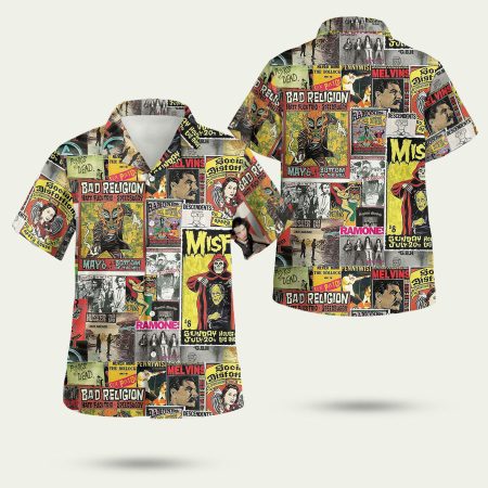 Punk Rock Collage Hawaiian Shirt