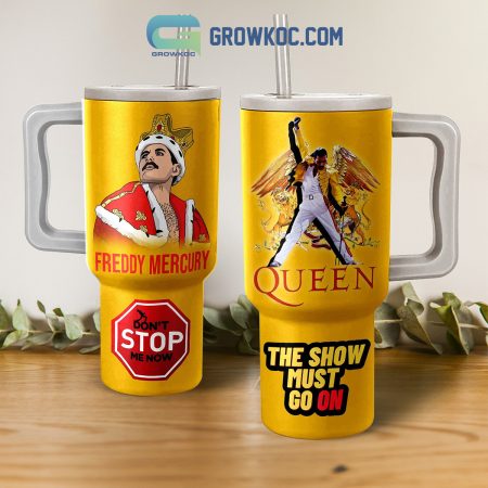 Queen Freddy Mercury Fan 30oz or 40oz Stainless Tumbler With Handle NVA