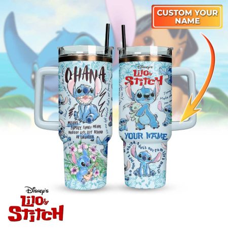 Lilo and Stitch Cartoon Custom Stanley Cup 40 oz 30 oz Tumbler With Handle