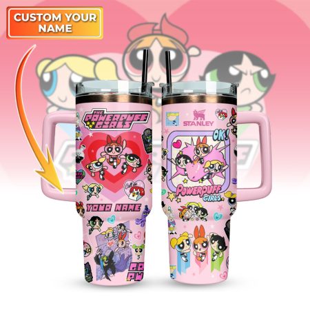 The Powerpuff Girls Cartoon Custom Stanley Cup 40 oz 30 oz Tumbler With Handle