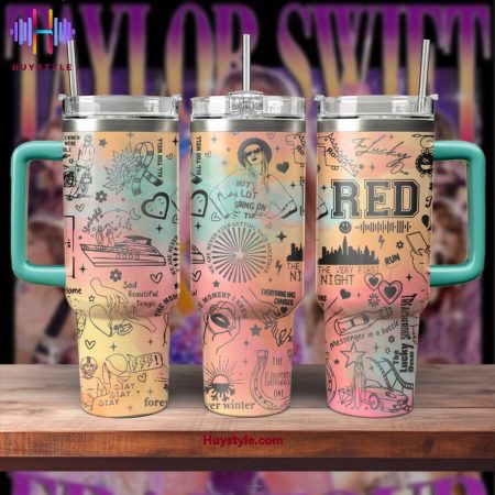 Red Album TS Swifties Quencher 30oz or 40oz Stainless Steel Tumbler With Handle NVA
