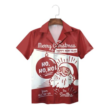 Red Merry Christmas Ho Ho Ho Santa Greeting Hawaiian Shirt
