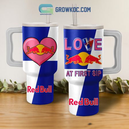 Redbull Love At First Sip 30oz or 40oz Stainless Tumbler With Handle NVA