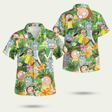 Rick and morty tropical Hawaiian Shirt