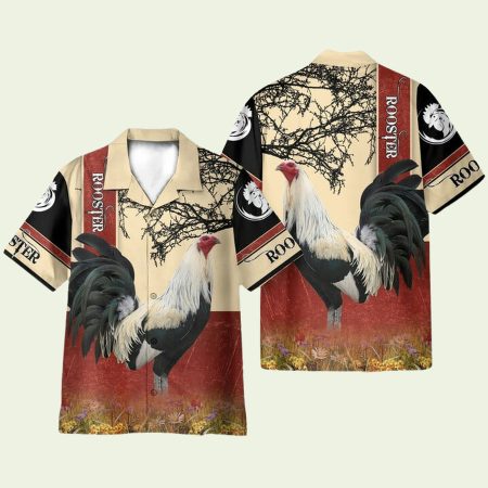 White Rooster Vintage Hawaiian Shirt