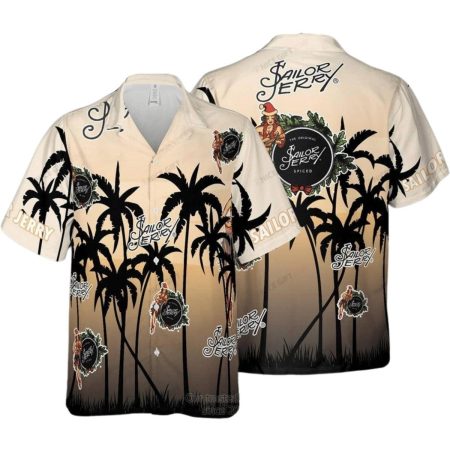 Sailor Jerry Coconut Trees Hawaiian Shirt