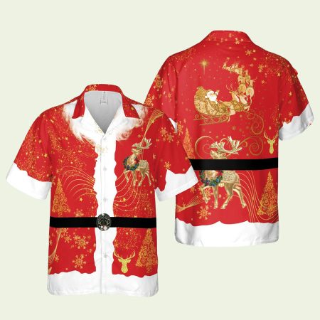 Santa Claus Cosplay Christmas Hawaiian Shirt