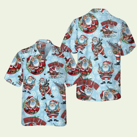 Santa Claus Cowboy Funny Hawaiian Shirt