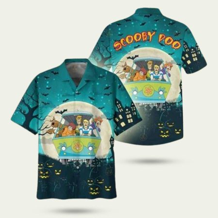 Scooby doo scooby poo scary night hawaiian shirt
