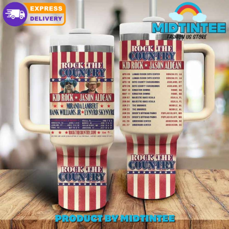 Kid Rock The Country 30oz or 40oz Stainless Steel Tumbler With Handle QDH
