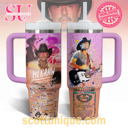 Tim McGraw Standing Room Only Album 2024 30oz or 40oz Stainless Steel Tumbler With Handle QDH