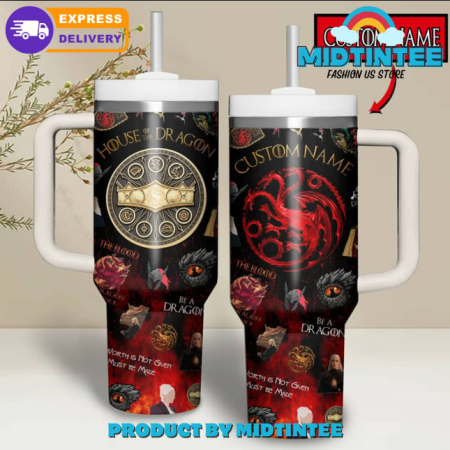 House of the Dragon TV Series Customized 30oz or 40oz Stainless Steel Tumbler With Handle QDH