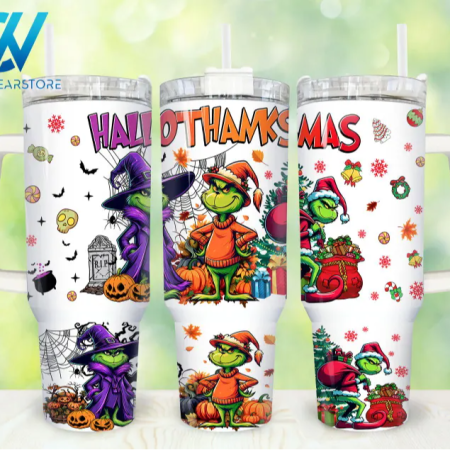 Christmas Merry Christmas Cartoon Christmas 30oz or 40oz Stainless Steel Tumbler With Handle QDH