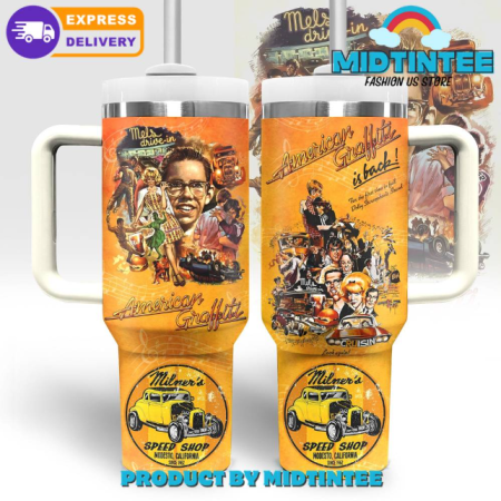 Calling All American Graffiti 30oz or 40oz Stainless Steel Tumbler With Handle QDH
