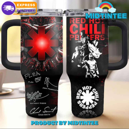 Red Hot Chili Peppers American Band 30oz or 40oz Stainless Steel Tumbler With Handle QDH