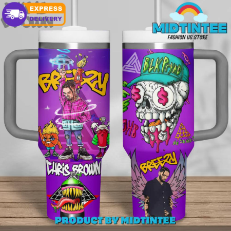 Chris Brown Breezy No Snakes 30oz or 40oz Stainless Steel Tumbler With Handle QDH