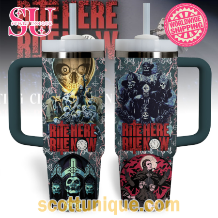 Ghost Band Rite Here Rite Now Unique 30oz or 40oz Stainless Steel Tumbler With Handle QDH