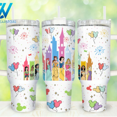 Movies Characters Cartoon Characters Princess Cartoon 30oz or 40oz Stainless Steel Tumbler With Handle QDH
