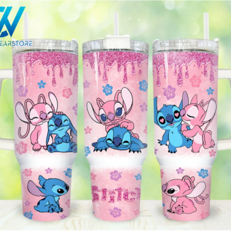 DIGITAL FILES Cartoon Characters Wrap Cartoon Glitter 30oz or 40oz Stainless Steel Tumbler With Handle QDH