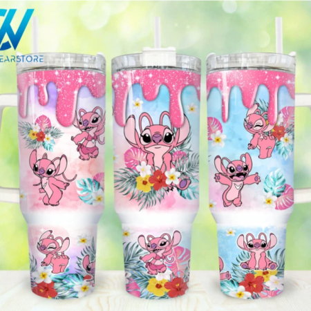 Cartoon Characters Cartoon Glitter 30oz or 40oz Stainless Steel Tumbler With Handle QDH