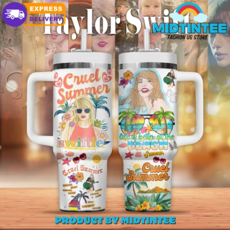 Taylor Swift Music Summer 30oz or 40oz Stainless Steel Tumbler With Handle QDH